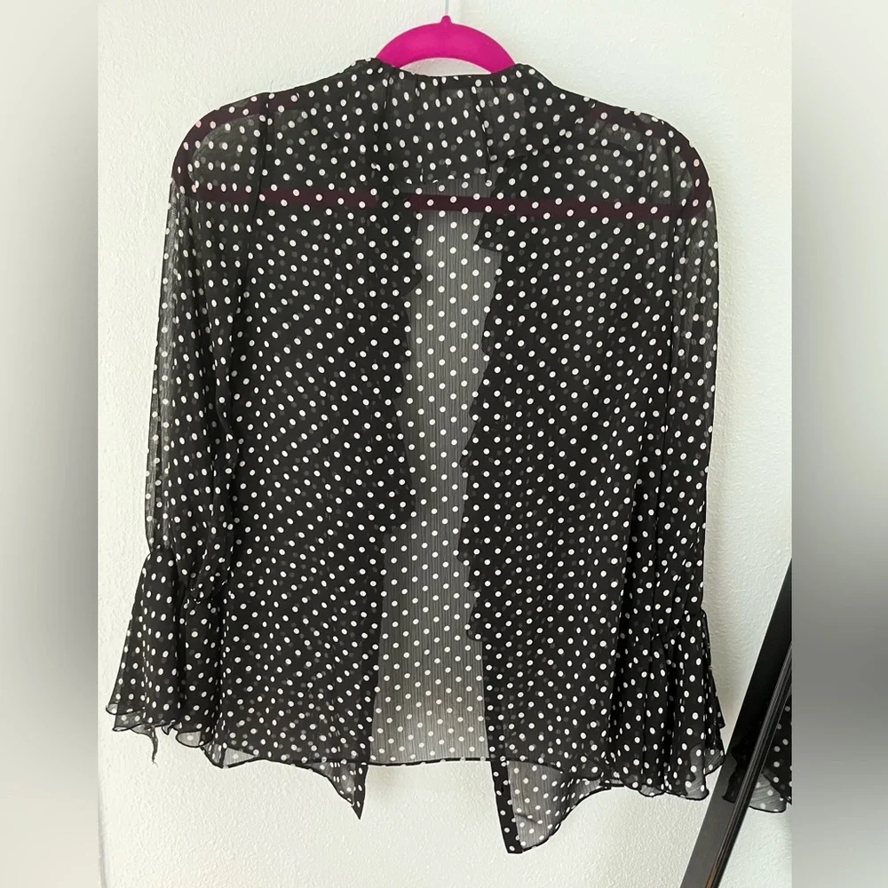 Alice + Olivia polka dot button down sz XS - Picture 5 of 8